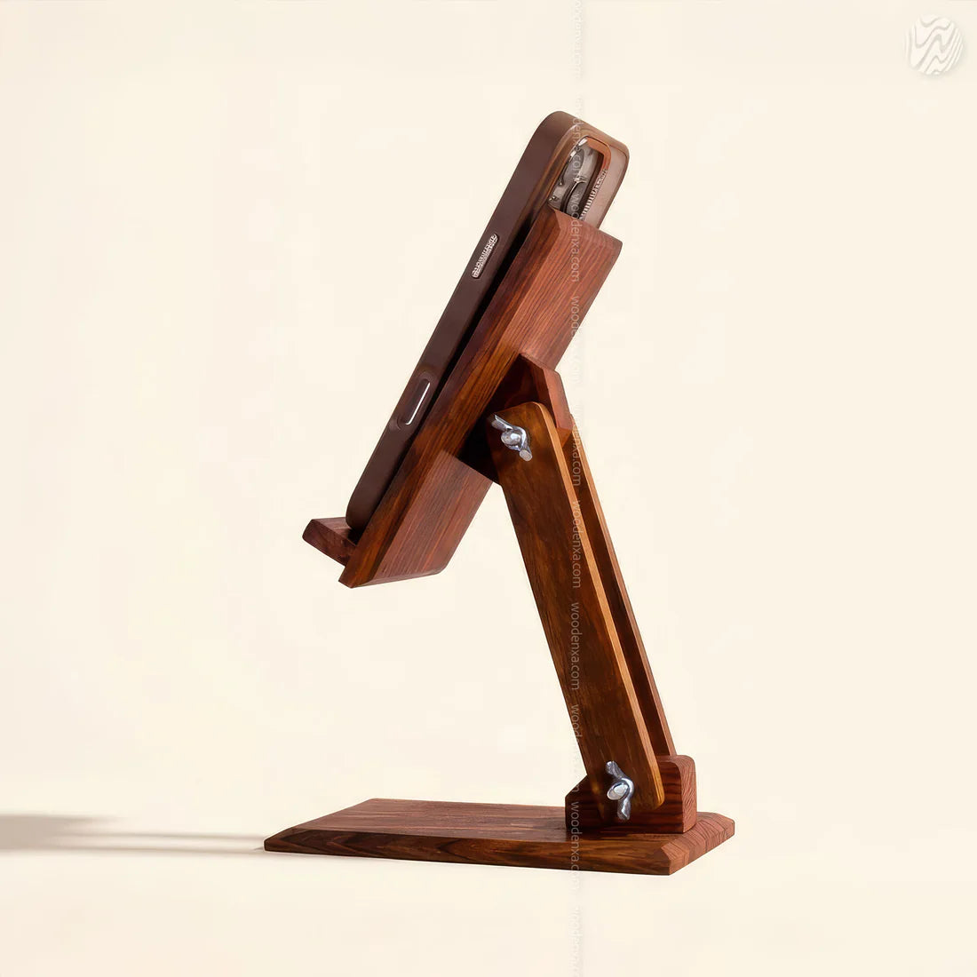 Wooden Adjustable Mobile Stand