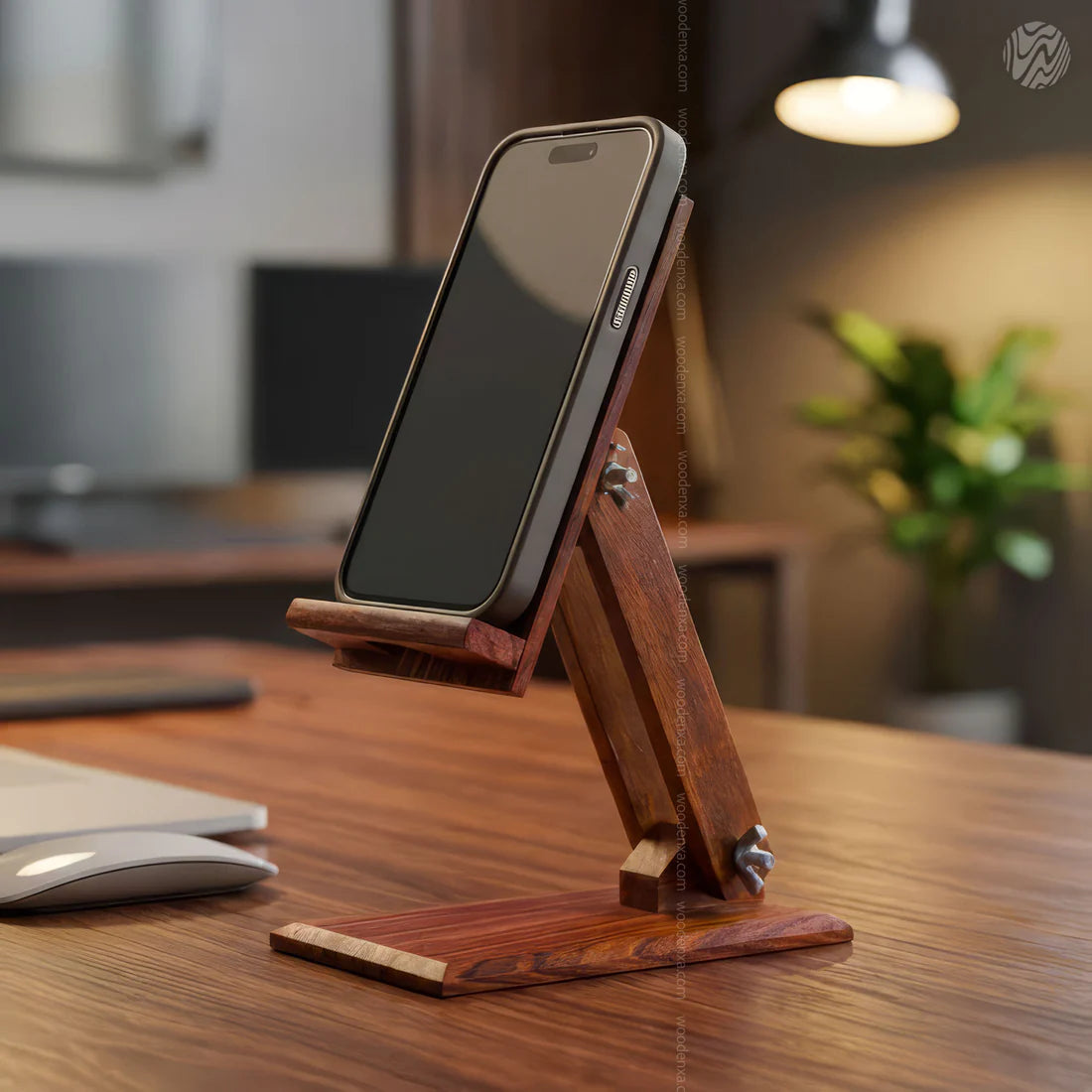 Wooden Adjustable Mobile Stand