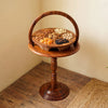 Dry Fruit Wooden Table with Foldable Basket | Handmade